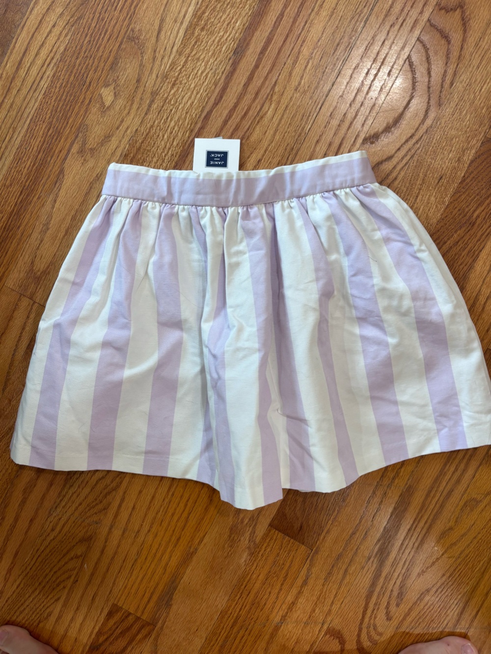 NWT Janie & Jack Lavender and White Stripe Skirt sz 7 - Picture 6 of 7